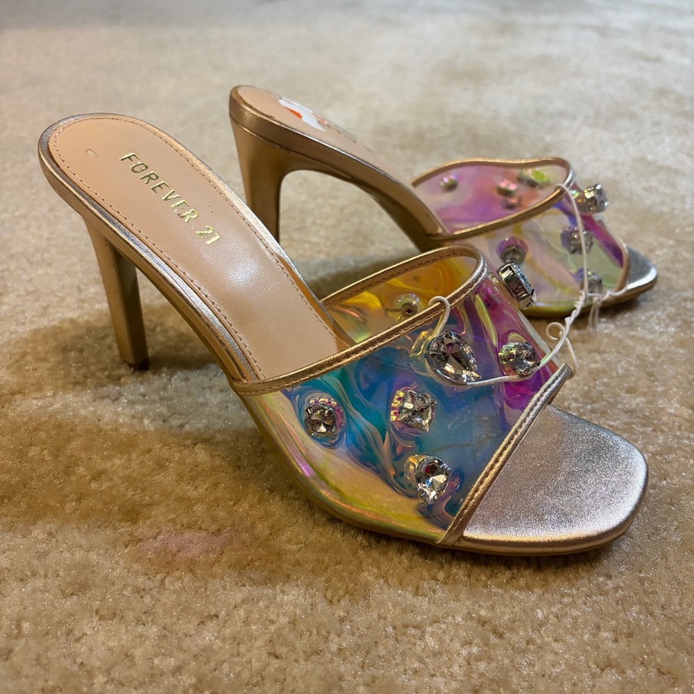 Forever 21 Multicolor Embellished Heels